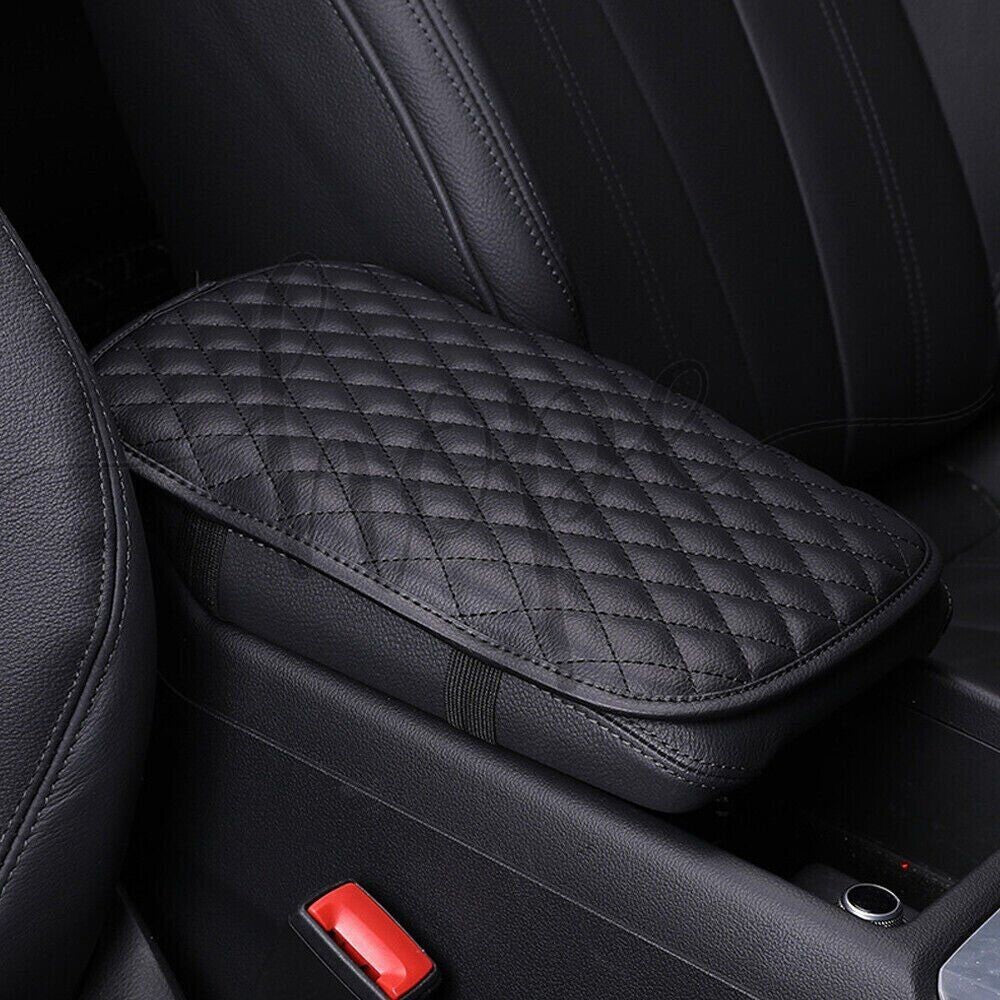 Car Armrest Cover Pad Pu Leather Cushion Mat Center Console Box Pad Protector