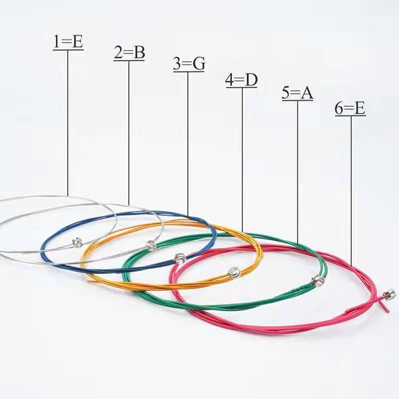 Acoustic Music Guitar Strings Steel Premium Light Universal 6Pcs