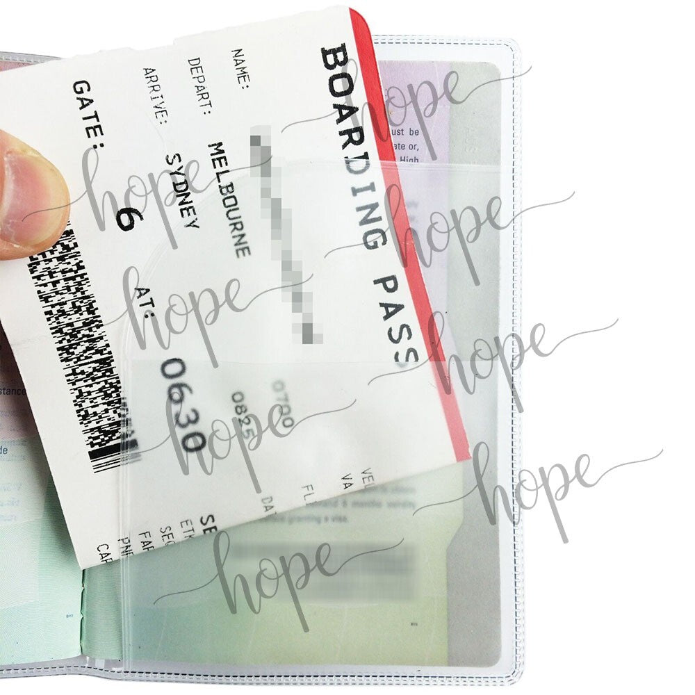 Passport Cover Transparent Clear Protector Travel Holder Organizer Wallet Cover
