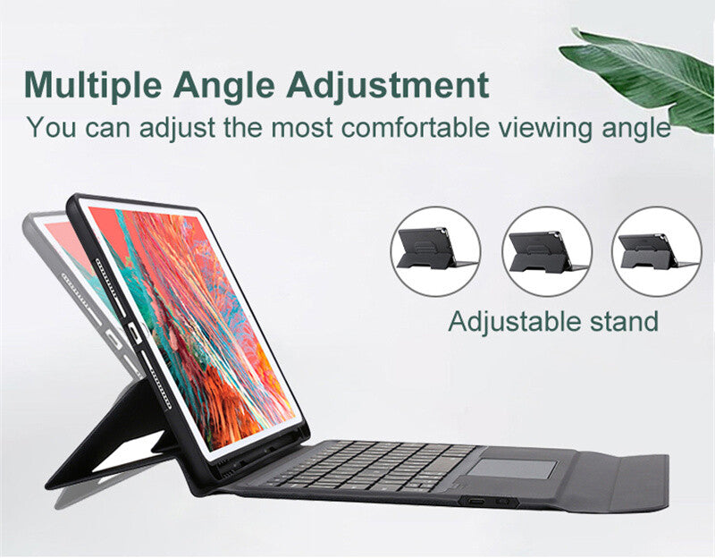 Wireless iPad Keyboard Case Cover Bluetooth Touchpad for iPad 9/8/7 10.2"