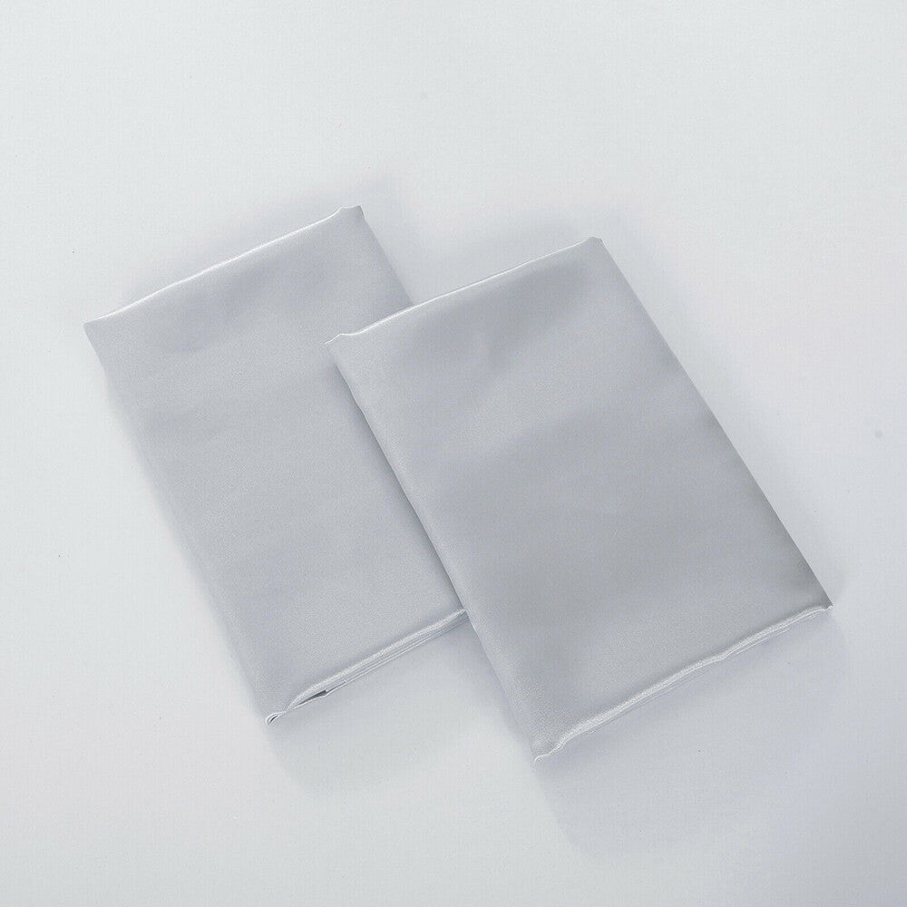 2pcs Satin Pillow Case Pillowcase Cushion Covers