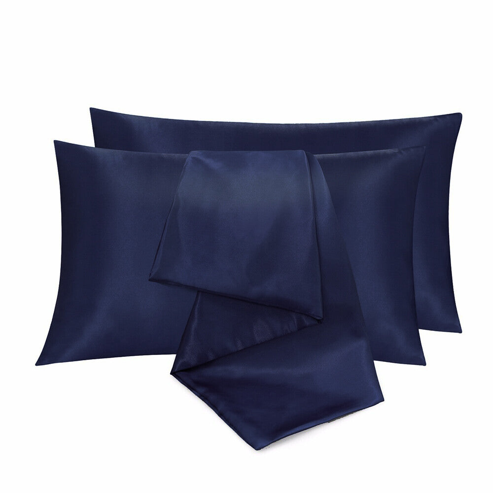 2pcs Satin Pillow Case Pillowcase Cushion Covers
