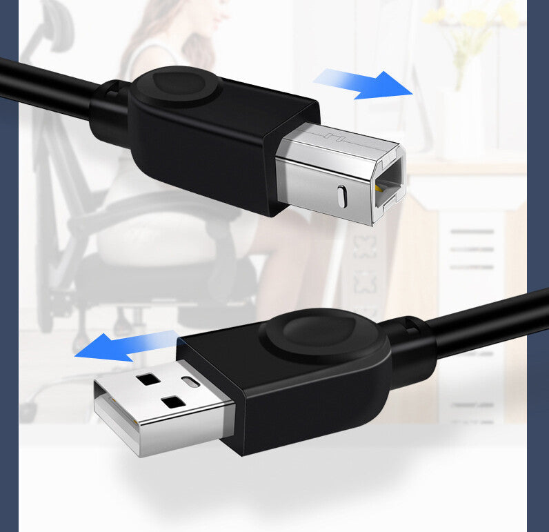 Universal USB 2.0 Type A Male to B Printer Cable for HP Canon Dell Brother Epson