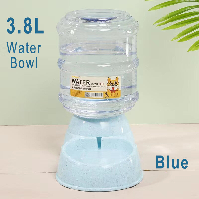 Automatic 3.8L Water Feeder Food Pet Dog Cat Puppy Dispenser Feeder Bowl Bottle