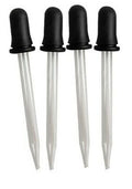 4pcs Clear Glass Stain Liquid Droppers Pipettes Essential Oil Craft Eye Dropper