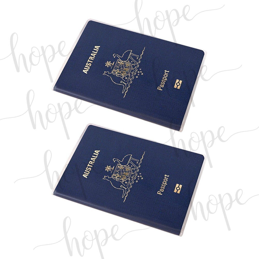 Passport Cover Transparent Clear Protector Travel Holder Organizer Wallet Cover