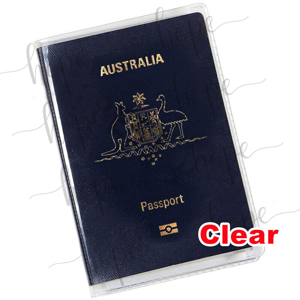Passport Cover Transparent Clear Protector Travel Holder Organizer Wallet Cover
