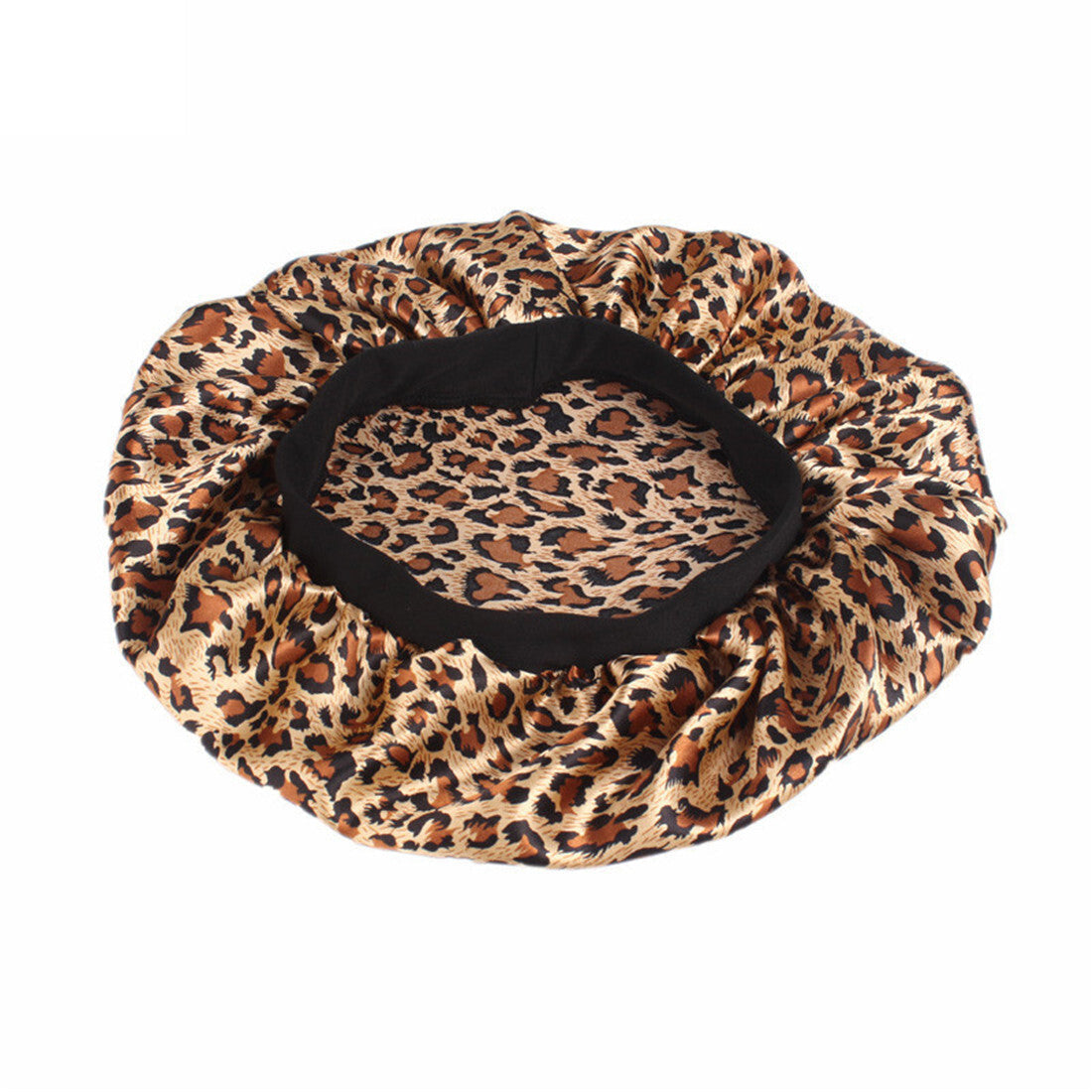 Bonnet Cap Night Cap Sleeping Hair Wrap Elastic Satin Cap Soft  Bath Headwear