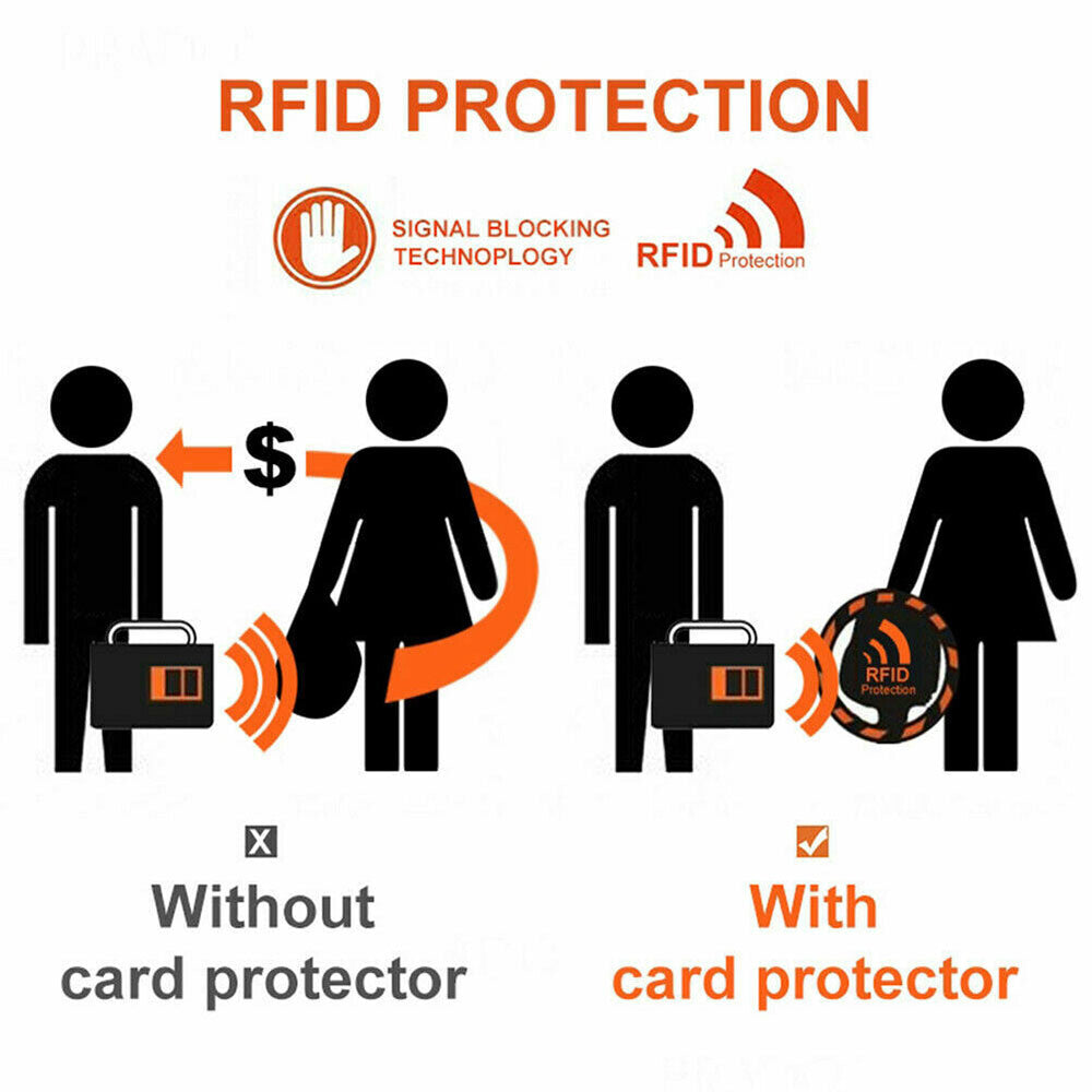 Credit Card Holder Leather Money Cash Wallet Clip RFID Blocking Purse