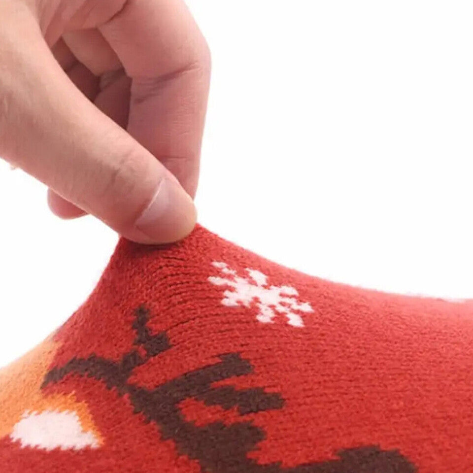 2L Hot Water Bottle Knitted Cover Warm Bag Relaxing Rubber Cute Winter Warmer