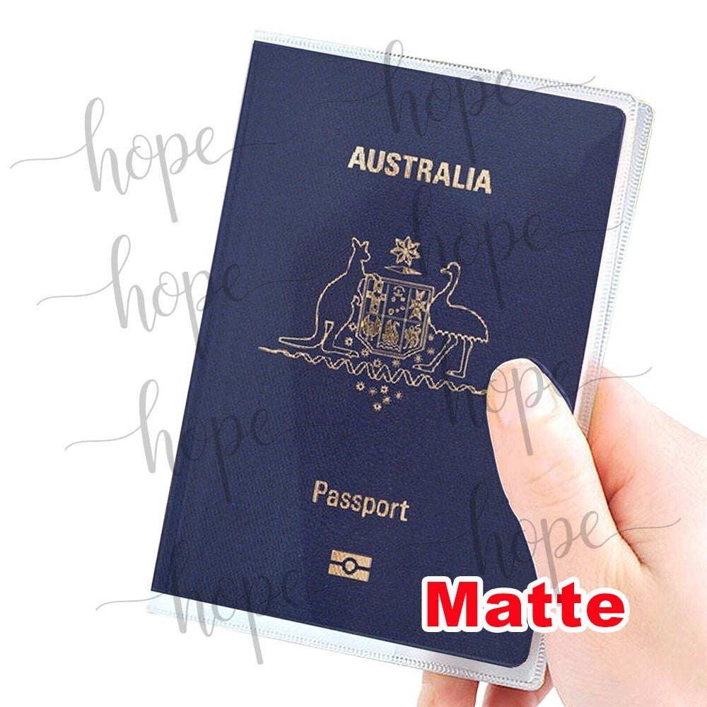 Passport Cover Transparent Clear Protector Travel Holder Organizer Wallet Cover