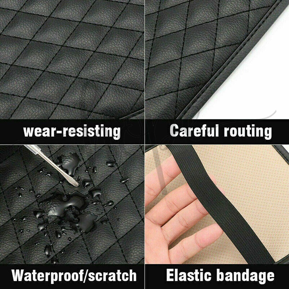 Car Armrest Cover Pad Pu Leather Cushion Mat Center Console Box Pad Protector