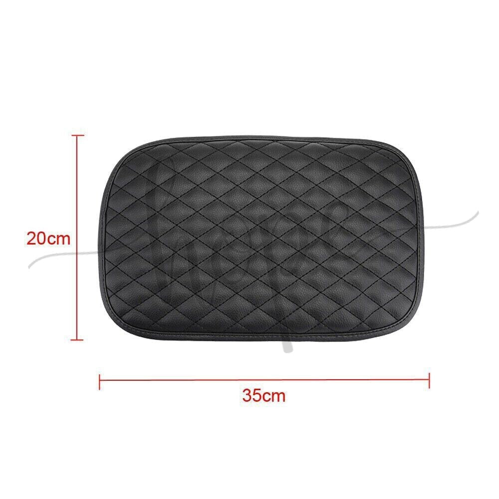 Car Armrest Cover Pad Pu Leather Cushion Mat Center Console Box Pad Protector