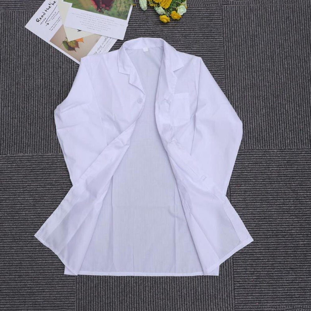 Kids White Lab Coat Doctors Scientist Children Fancy Dress Costume Girls Boys
