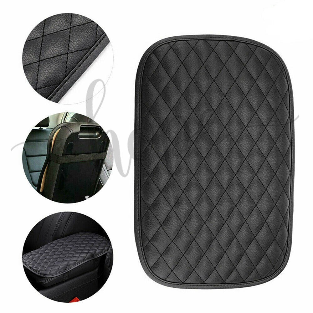 Car Armrest Cover Pad Pu Leather Cushion Mat Center Console Box Pad Protector