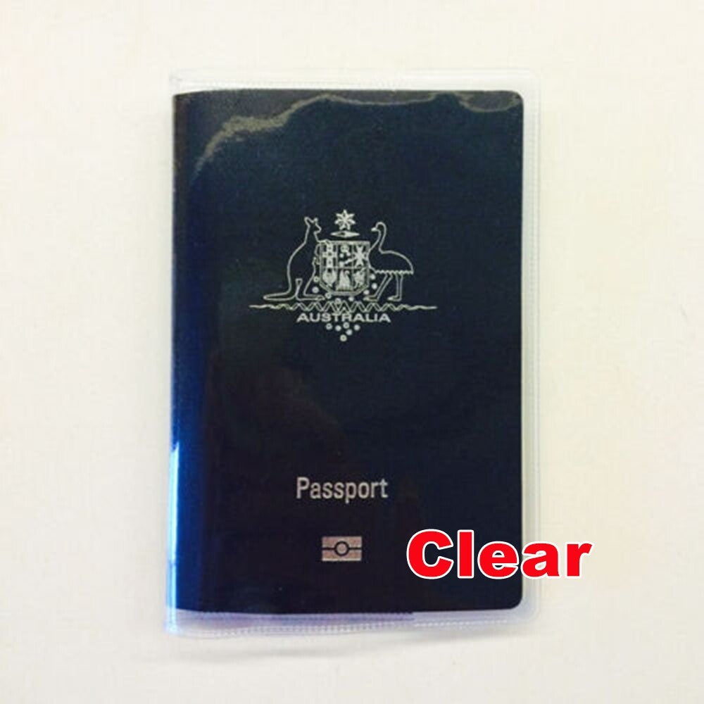 Passport Cover Transparent Clear Protector Travel Holder Organizer Wallet Cover