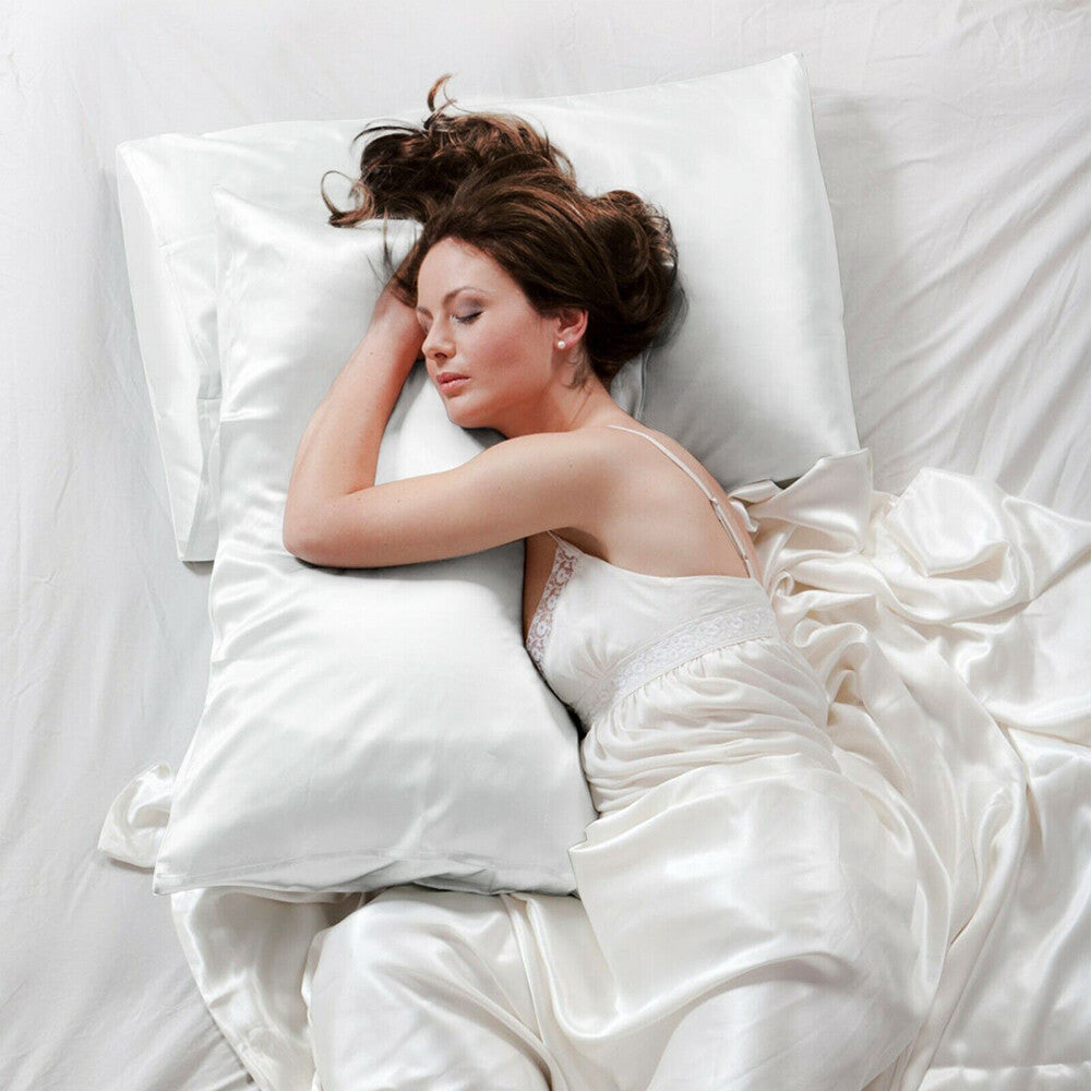 2pcs Satin Pillow Case Pillowcase Cushion Covers