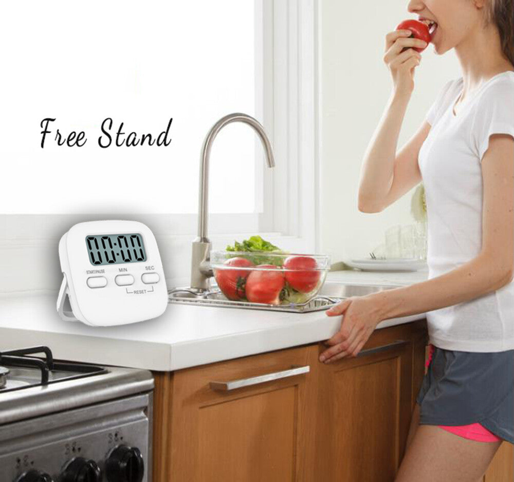 Kitchen Timer LCD Digital Magnetic Loudly Alarm Countdown 99min