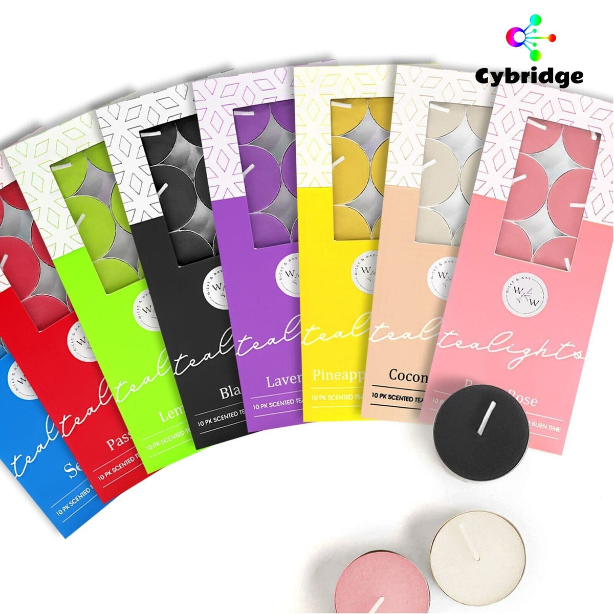 10pcs Tea Light Candles Scented Tealights 4 Hours Burn Wedding Candle Lavender