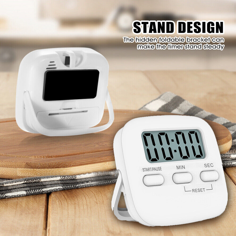 Kitchen Timer LCD Digital Magnetic Loudly Alarm Countdown 99min