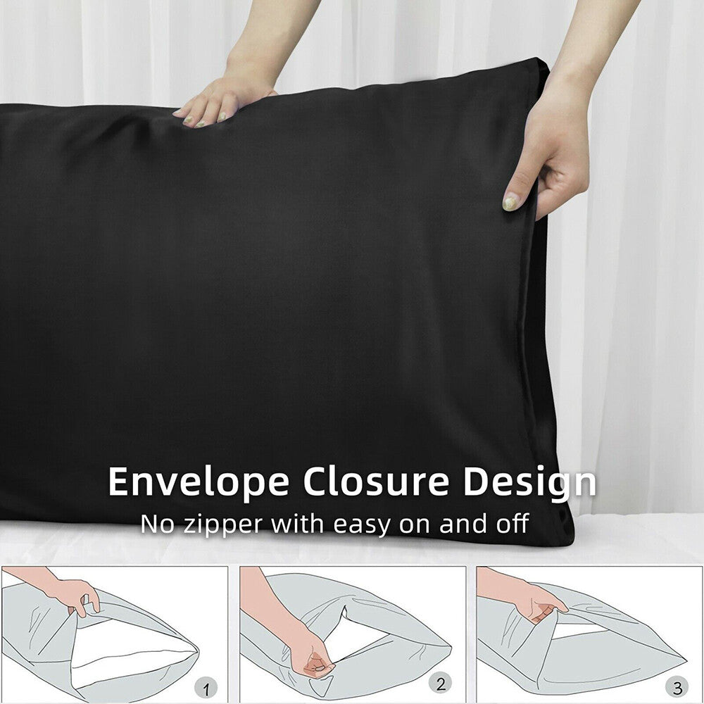 2pcs Satin Pillow Case Pillowcase Cushion Covers