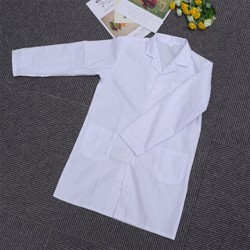 Kids White Lab Coat Doctors Scientist Children Fancy Dress Costume Girls Boys
