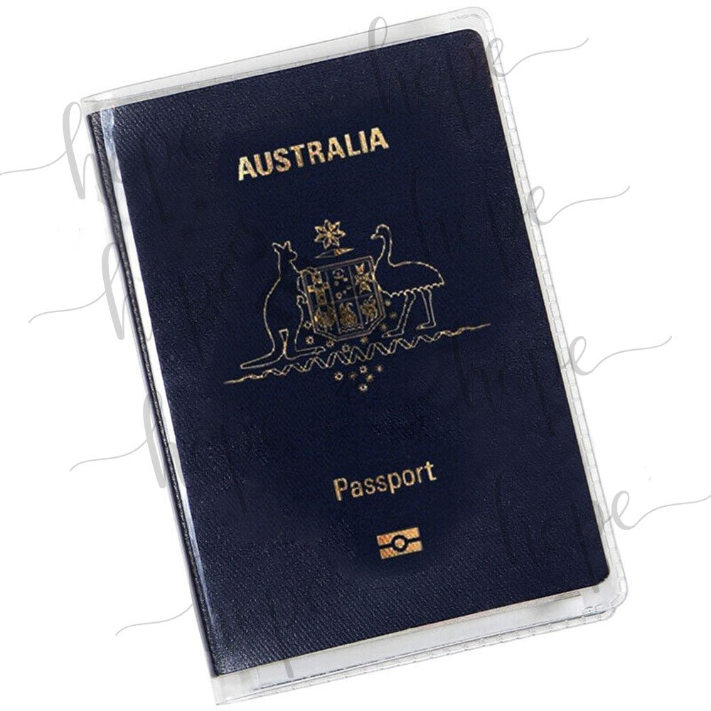 Passport Cover Transparent Clear Protector Travel Holder Organizer Wallet Cover