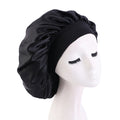 Bonnet Cap Night Cap Sleeping Hair Wrap Elastic Satin Cap Soft  Bath Headwear