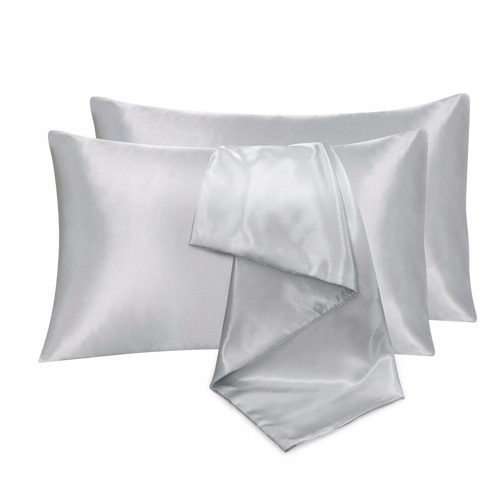 2pcs Satin Pillow Case Pillowcase Cushion Covers