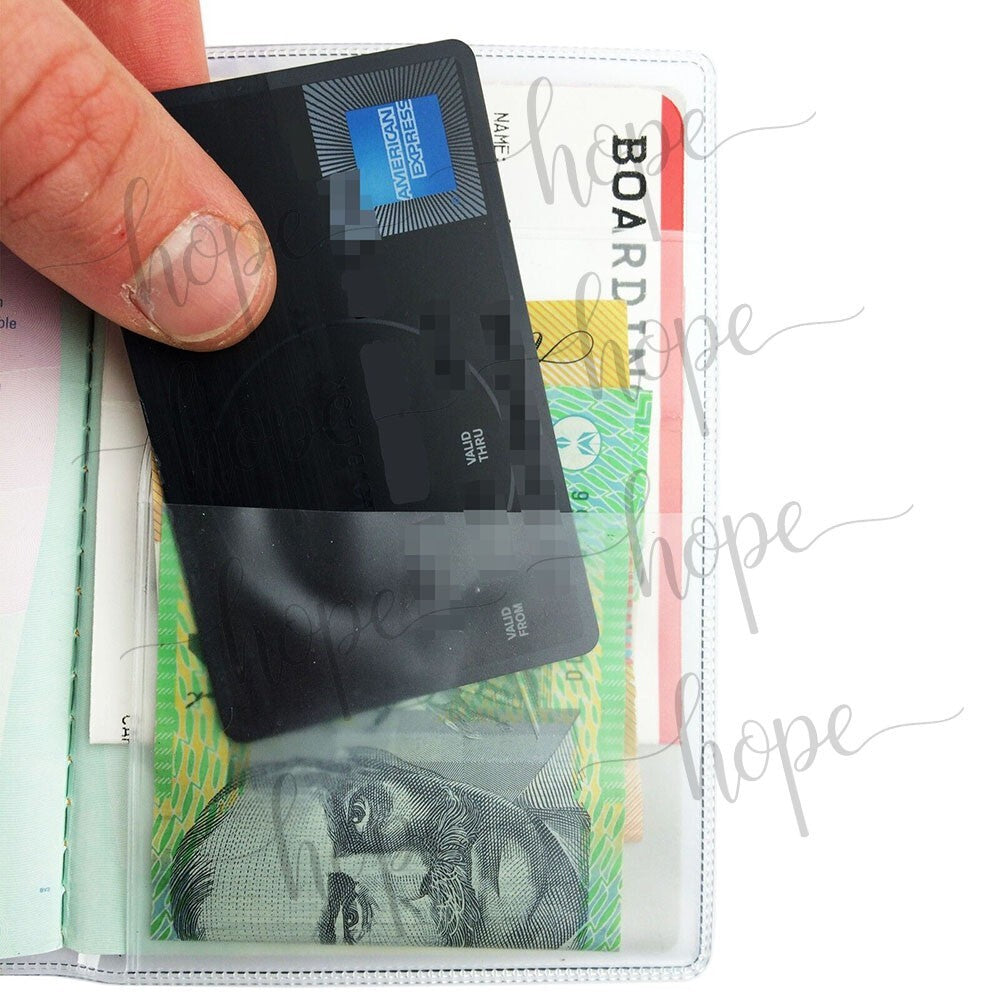 Passport Cover Transparent Clear Protector Travel Holder Organizer Wallet Cover