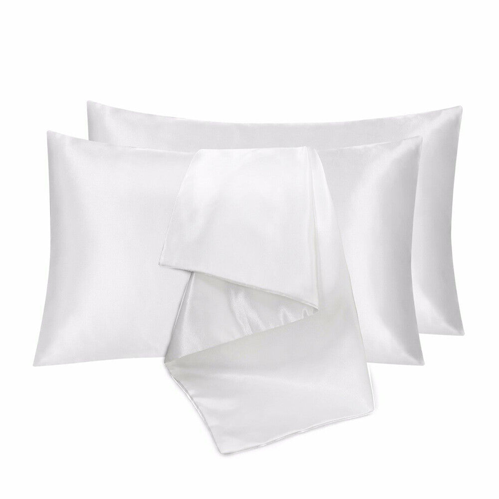 2pcs Satin Pillow Case Pillowcase Cushion Covers