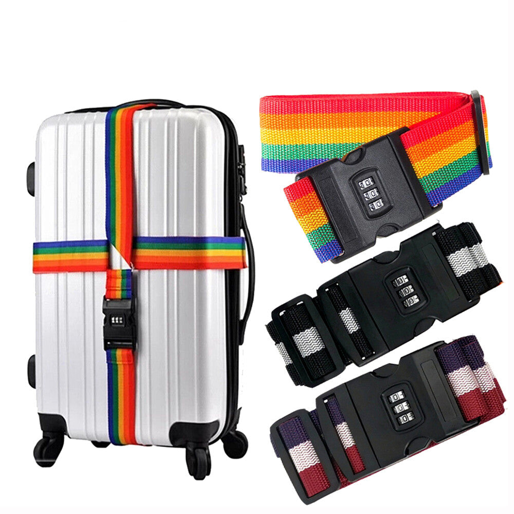 2/5M Luggage Strap Code Password Travel Suitcase Secure Lock Safe Nylon Packing Belt