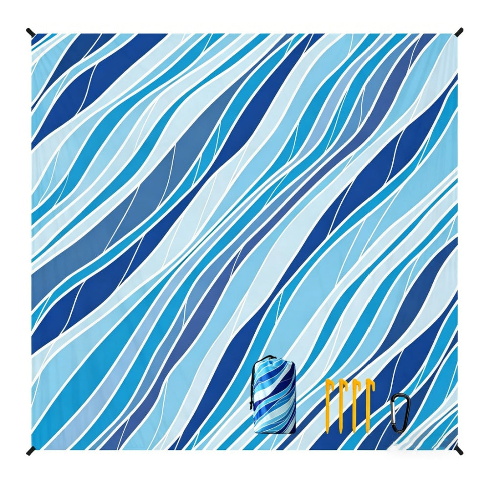Large Beach Blanket 210x200cm Waterproof Sandproof Outdoor Picnic Mat