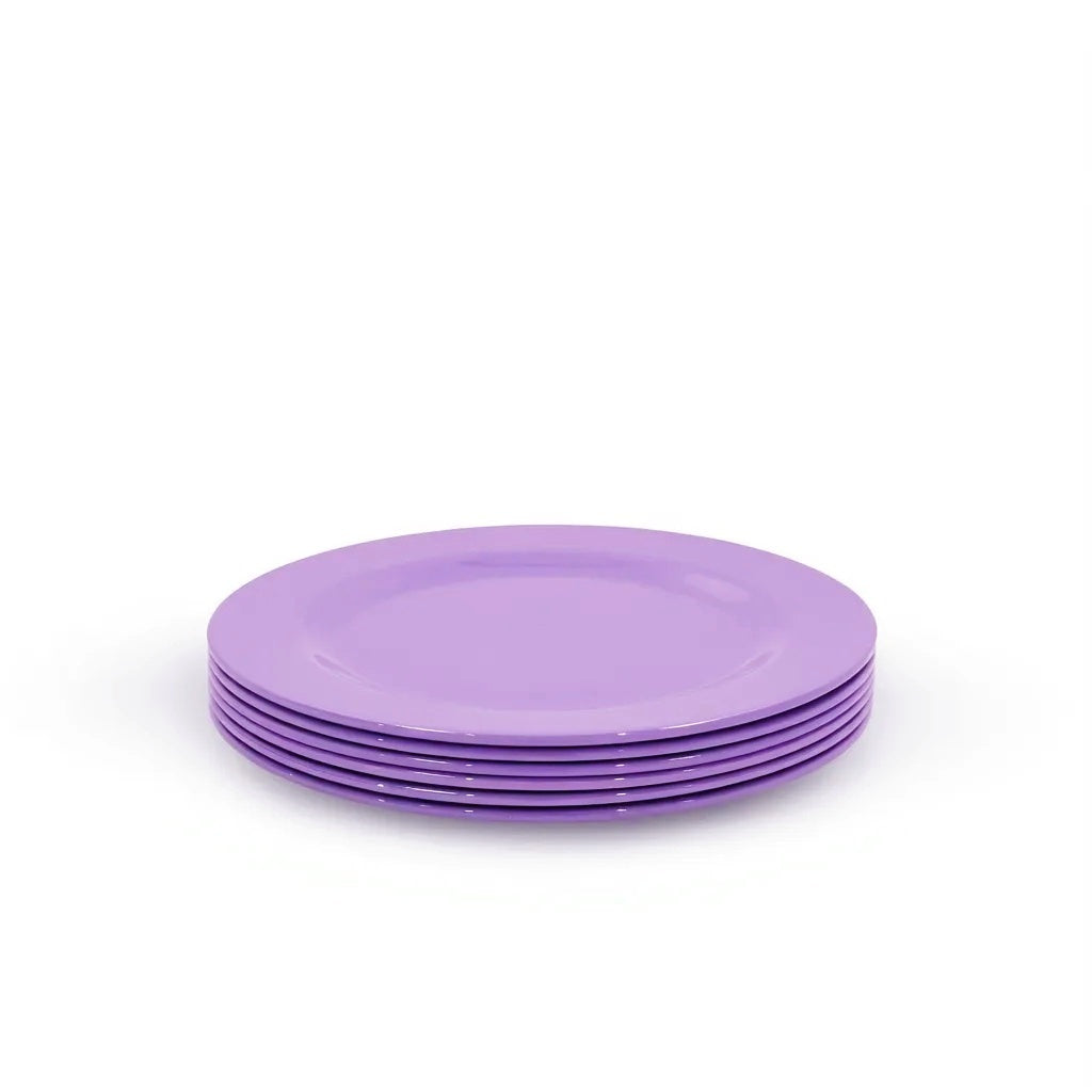Set of 6, 20/25CM Melamine Plates Kids Dinnerware