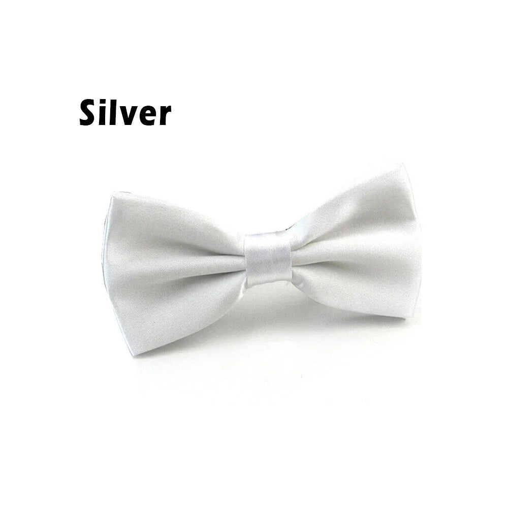 Mens Silk Tuxedo Formal Bow Tie Satin Wedding Party Pre Tied Bowtie Necktie Ties