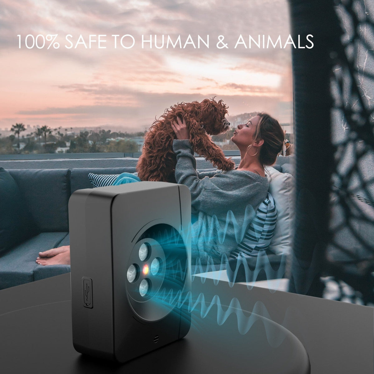 Ultrasonic Anti Bark Device Outdoor Dog Barking Control Stop Repeller Silencer