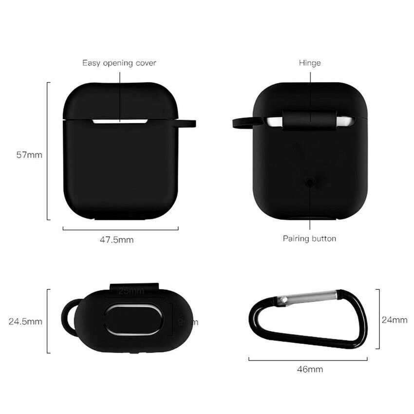 For Apple Airpods 1 2 Headphone Case Silicone Cover Gel Skin