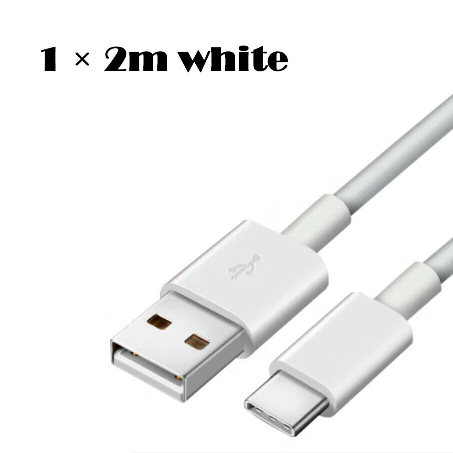 1M-2M USB Type C Data Charger TPU Braided Cable For Samsung Xiaomi Huawei Google