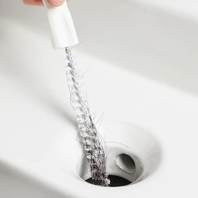 Drain Pipe Cleaner Flexible Tool Bath Water Cleaning Dredge Brush Sink Kitchen