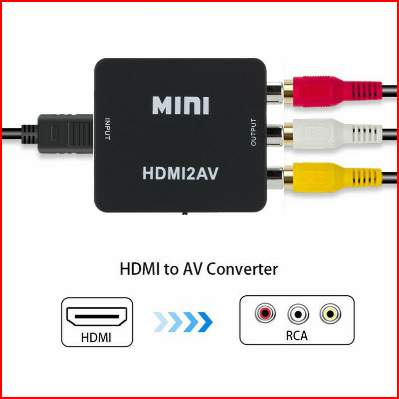 HDMI to AV Converter Output Digital to RCA Analog Audio/Video Input Composite