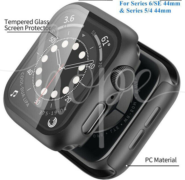 Case Cover Apple Watch iWatch 8/7/6/5/4/3/2/SE 45 44 42 41 40 38 Tempered Glass