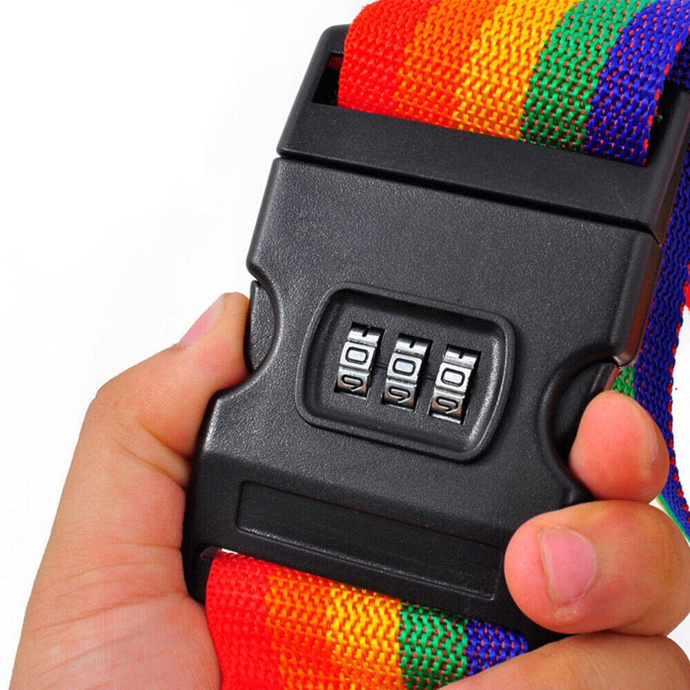 2/5M Luggage Strap Code Password Travel Suitcase Secure Lock Safe Nylon Packing Belt