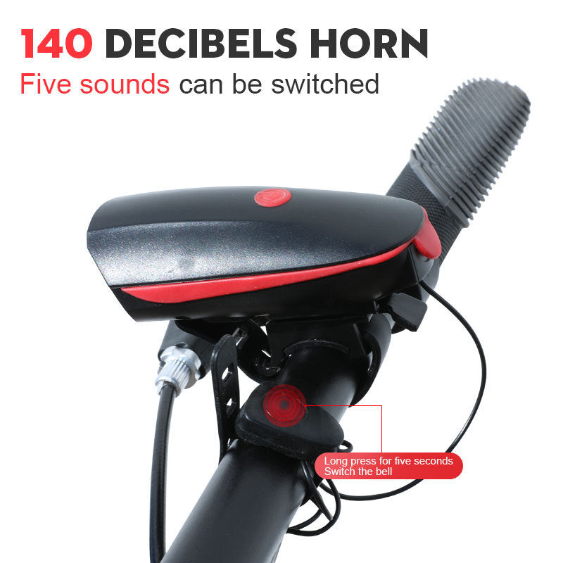 Waterproof Bicycle Bike Lights Front Flash Light Speaker USB Rechargeable AU