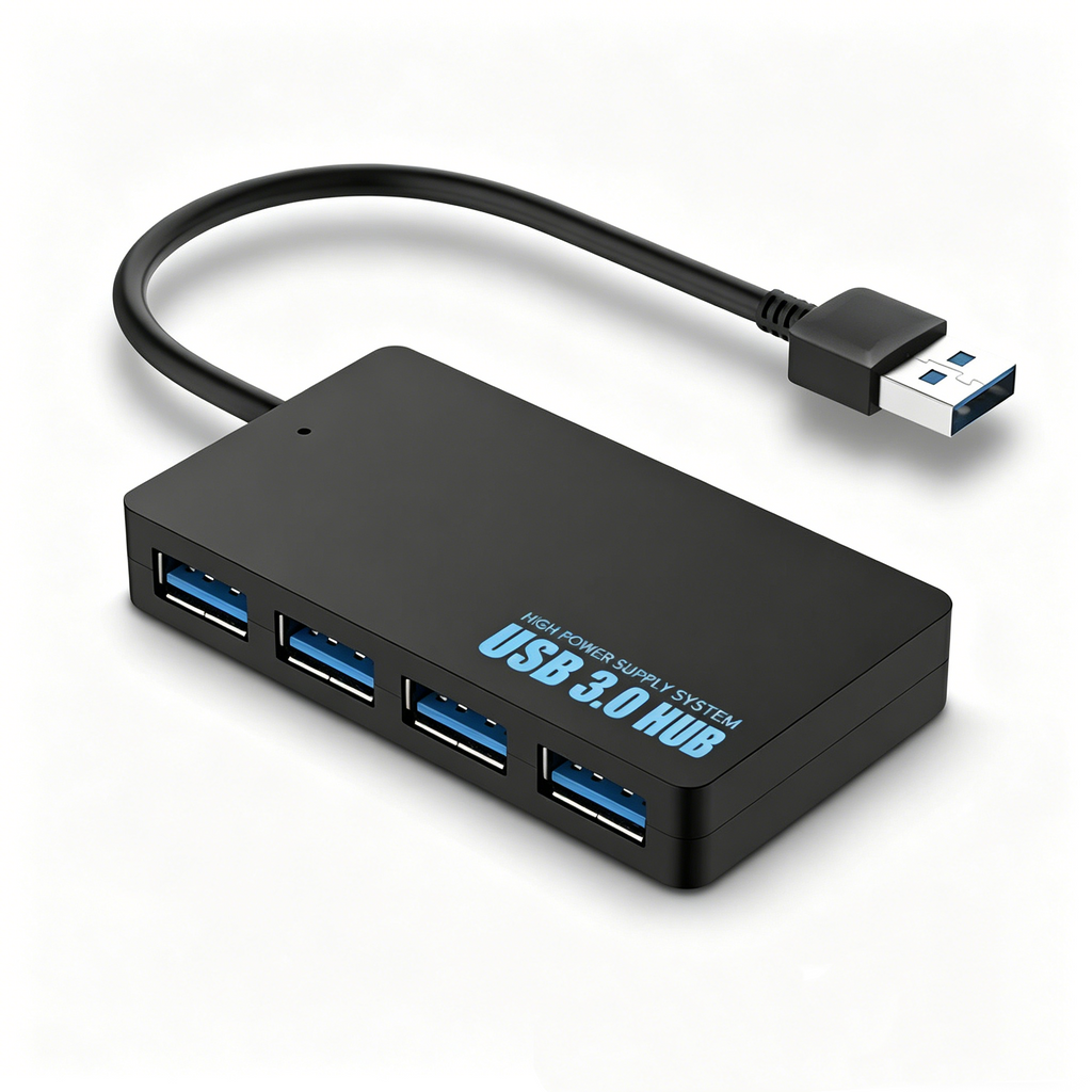 Multi USB 3.0 Hub 4 Port High Speed Slim Compact Expansion Smart Splitter