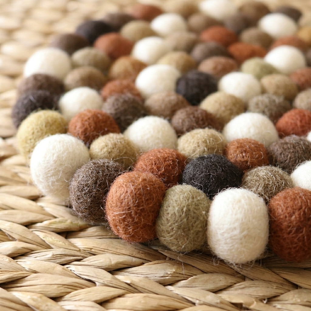 Earth Blend Brown Wool Felt Trivet – Handmade Pot Mat