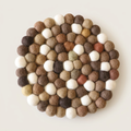 Earth Blend Brown Wool Felt Trivet – Handmade Pot Mat