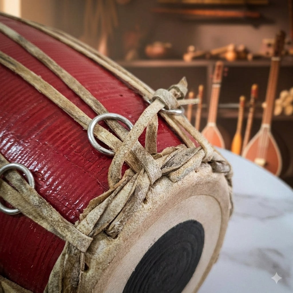 Madal Drum – Handmade Nepali Hand Drum | Traditional Wooden Musical Instrument