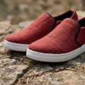 Rustic Red Hemp Slip-On Shoes – Organic Vegan Hemp Shoes
