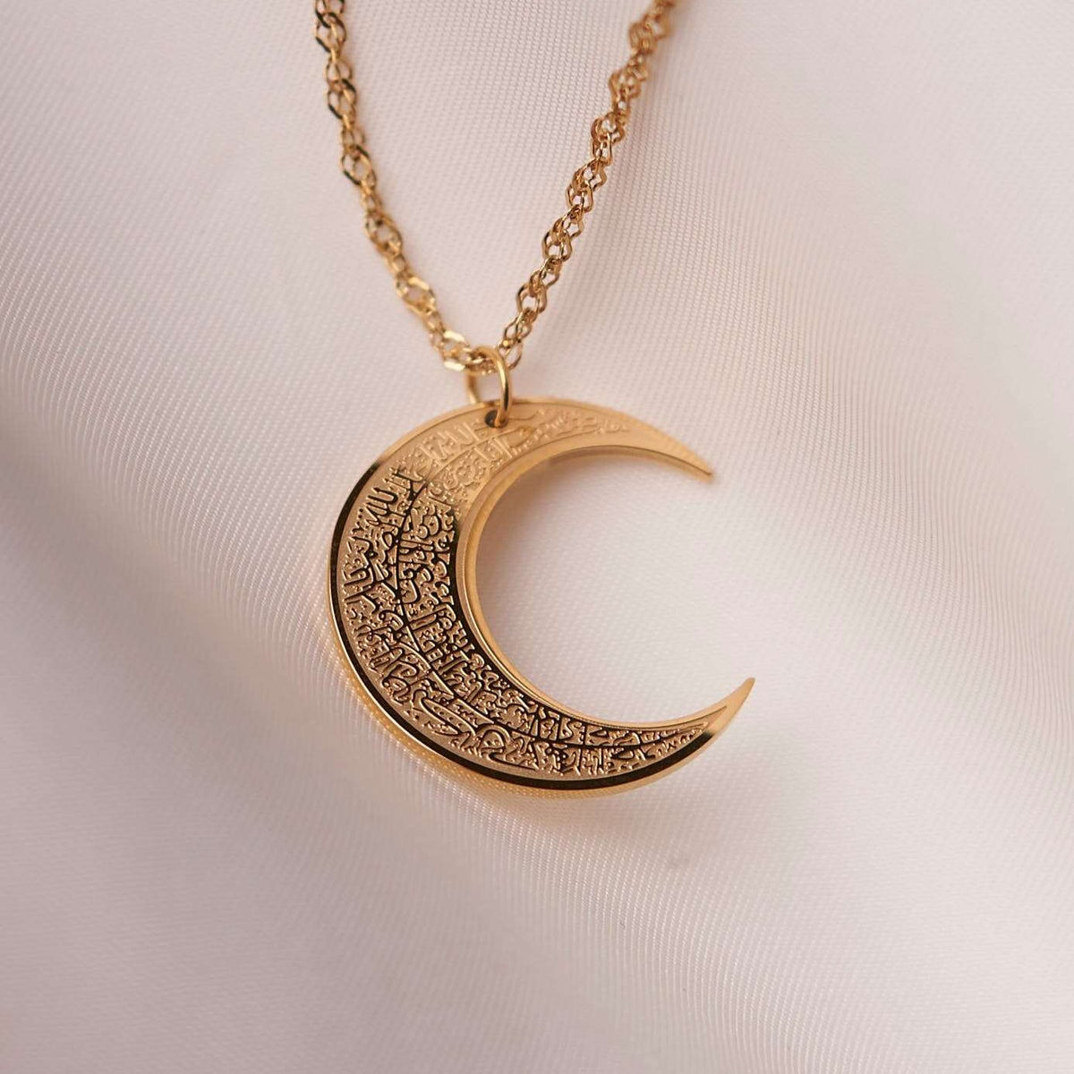 4 Qul Crescent Moon Necklace