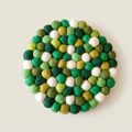 Forest Green Wool Felt Trivet Heat Mat – Handmade Pot Mat